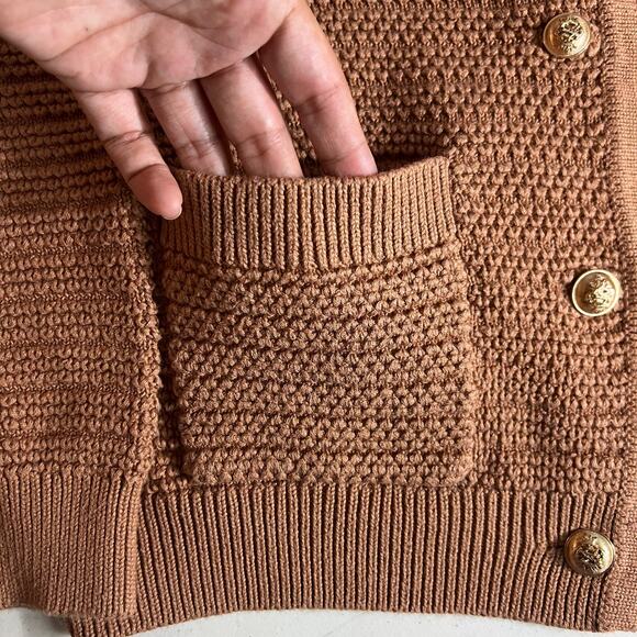 Anrabess Women's Brown Sweater Size S, with Gold Buttons  , long sleeve - Picture 5 of 9